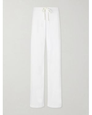 James Perse Cotton-Terry Wide-Leg Track Pants - White