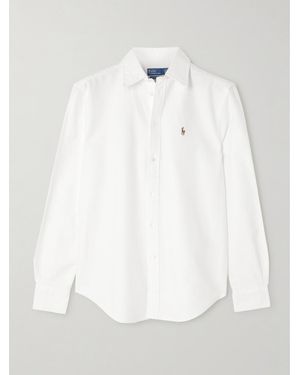 Polo Ralph Lauren Embroidered Cotton Oxford Shirt - White