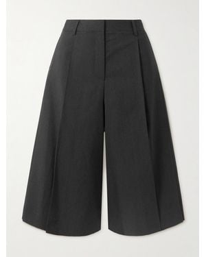 Twp Stefens Pleated Wool Culottes - Black