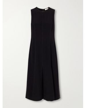 Ulla Johnson Laure Crepe And Chiffon Midi Dress - Black