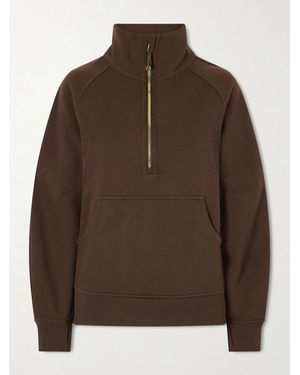 lululemon Scuba Oversized-Sweatshirt Aus Jersey Aus Einer Baumwollmischung Mit Troyer-Kragen - Braun