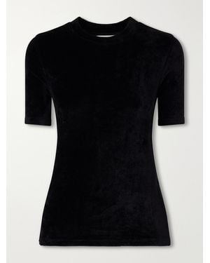 Suzie Kondi Tali Crushed Velvet T-Shirt - Black