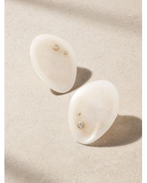 BY PARIAH Venus Ohrringe Aus Recyceltem 14 Karat Mit Jaspissen Und Diamanten - Natur