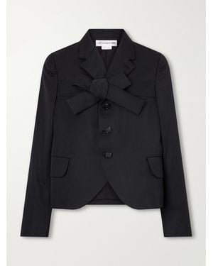 Comme des Garçons Bow-Detailed Gabardine Blazer - Blue