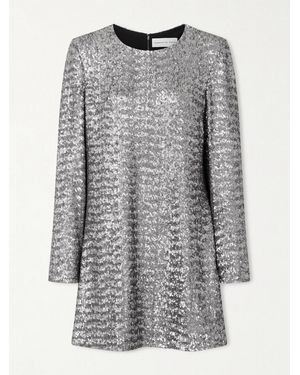 Veronica de Piante Layla Sequined Tulle Mini Dress - Grey
