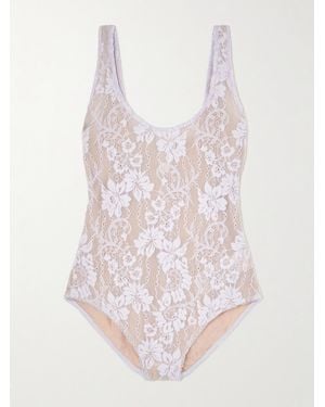 Zimmermann Body Aus Schnurgebundener Spitze Und Tüll - Pink