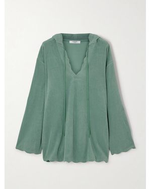 Marysia Swim Baughman Hooded Cotton-Blend Terry Tunic - Green