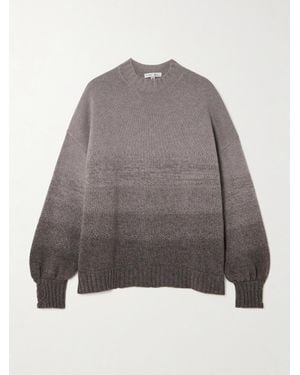 NET-A-PORTER FOR THE KING'S FOUNDATION Dégradé Wool And Cashmere-Blend Sweater - Gray