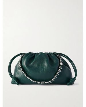 Loewe Flamenco Large Textured-Leather Shoulder Bag - Green