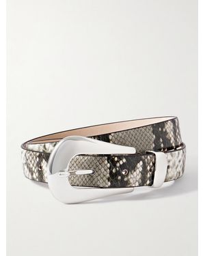DEHANCHE Colette Snake-Effect Leather Waist Belt - Metallic