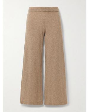 Suzie Kondi Zephyra Cashmere Wide-Leg Trousers - Natural