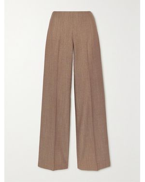 Stella McCartney Wool-Blend Wide-Leg Trousers - Brown