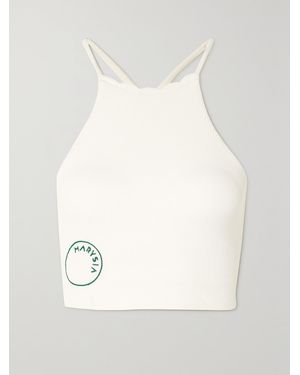 Marysia Swim Net Sustain Steffi Sport-Bh Aus Recyceltem Seersucker Mit Stretch-Anteil Und Wellenkante - Weiß