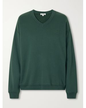 ÉTERNE Logo-Embroidered French Cotton And Modal-Blend Terry Sweatshirt - Green