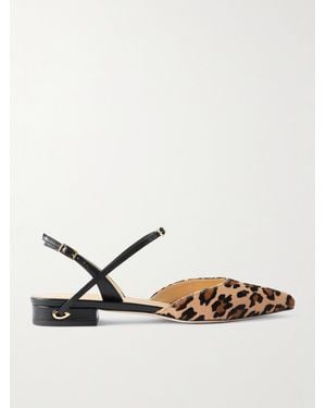 Jennifer Chamandi Vittorio 20 Leopard-Print Calf Hair And Leather Singback Flats - Multicolour