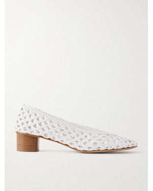 Le Monde Beryl Woven 40 Leather Court Shoes - Natural