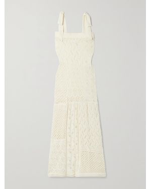 Zimmermann Anneke Pointelle-Knit Cotton Midi Dress - White