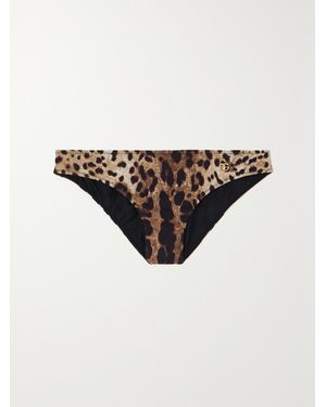 Dolce & Gabbana Leopard-Print Bikini Briefs - Natural