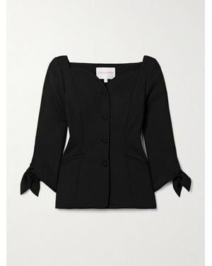 Carolina Herrera Bow-Detailed Wool-Blend Jacket - Black