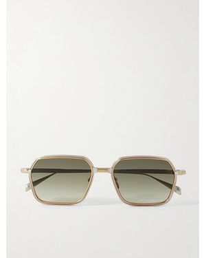Jacques Marie Mage Admiral Square-Frame- And-Tone Titanium Sunglasses - Natural