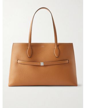 TOTEME Lounge Large Textured-Leather Tote - Brown