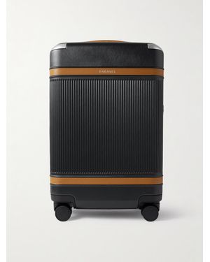 Paravel Aviator Hartschalenkoffer Aus Recyceltem Polycarbonat Mit Kunstlederbesätzen - Schwarz