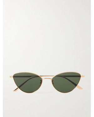 Oliver Peoples Khaite 1998C Goldfarbene Sonnenbrille Mit Cat-Eye-Rahmen - Grün