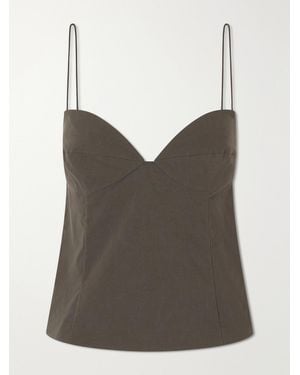 St. Agni Studio Stretch Poplin Camisole - Brown