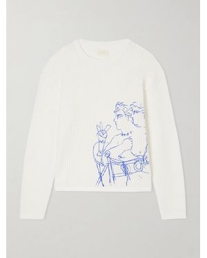 Aimé Leon Dore Artiste Embroidered Mesh Sweatshirt - White