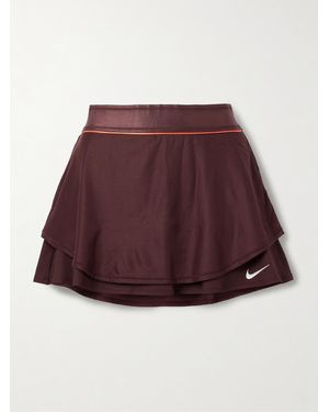 Nike Court Slam Layered Ribbed Dri-Fit Tennis Skirt