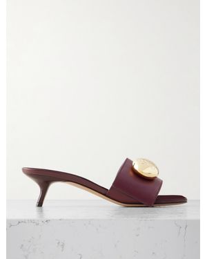 Loewe Mules En Cuir Pebble - Marron