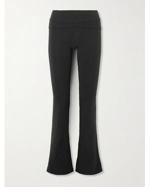 Skims Pantalon À Taille Repliée En Jersey De Coton Stretch, Soot - Noir