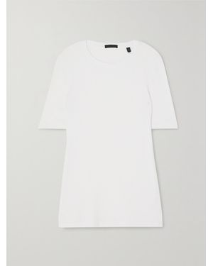ATM T-Shirt En Modal Stretch Côtelé - Blanc