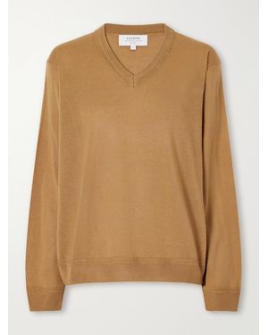 La Ligne Ben Silk, Wool And Cashmere-Blend Sweater - Brown