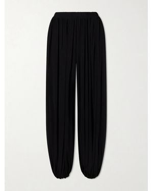 Aflalo Lolana Satin-Jersey Balloon Trousers - Black
