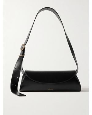 Jil Sander Small Leather Shoulder Bag - Black