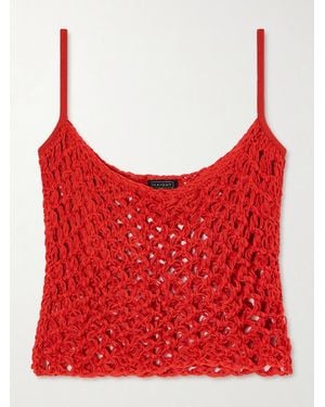 Haight Clara Open-Knit Tank - Red
