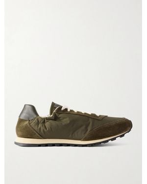 Le Monde Beryl Suede And Leather-Trimmed Shell Trainers - Green