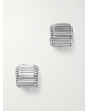 Joolz by Martha Calvo Elle Rhodium-Plated Clip Earrings - White