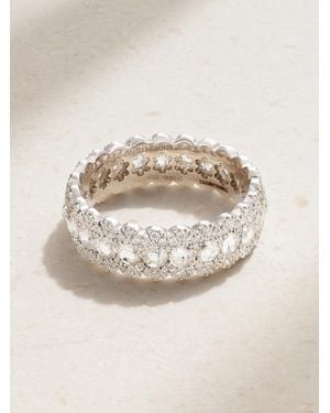 David Morris Bague En Or Blanc 18 Carats (750/1000) Et Diamants - Neutre