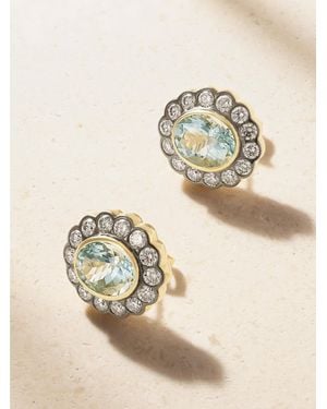 Marlo Laz Alexandra 14-Karat, Diamond And Aquamarine Earrings - Natural