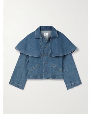FRAME The Cape Denim Jacket - Blue