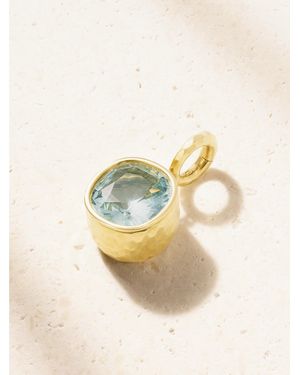 Octavia Elizabeth Hidden Gem 18-Karat Aquamarine Pendant - Metallic