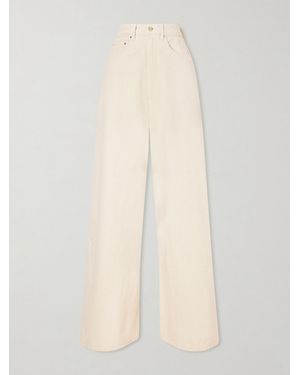 OSSOU High-Rise Wide-Leg Jeans - White