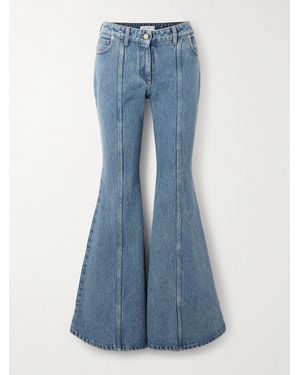 Nina Ricci Panelled Mid-Rise Flared Jeans - Blue
