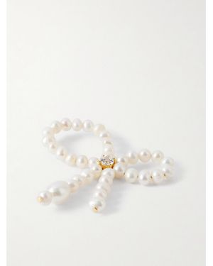 Completedworks Recycled Vermeil, Pearl And Cubic Zirconia Ring - Natural