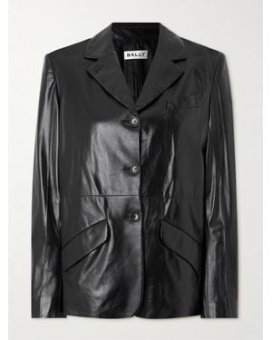Bally Leather Blazer - Black