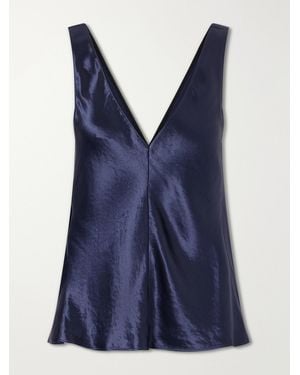 Maria McManus Draped Satin Cami - Blue