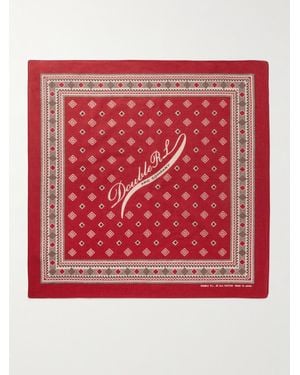 RRL Printed Cotton-Voile Scarf - Red