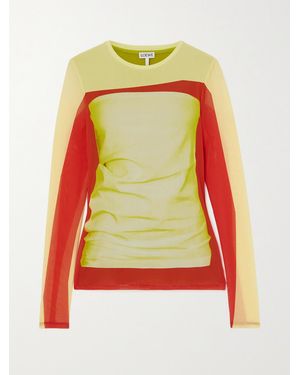 Loewe Tube Graphic-print Stretch-woven Top - Yellow